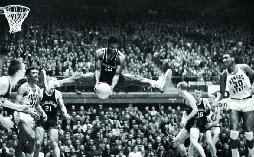 Oscar Robertson going up for a dunk