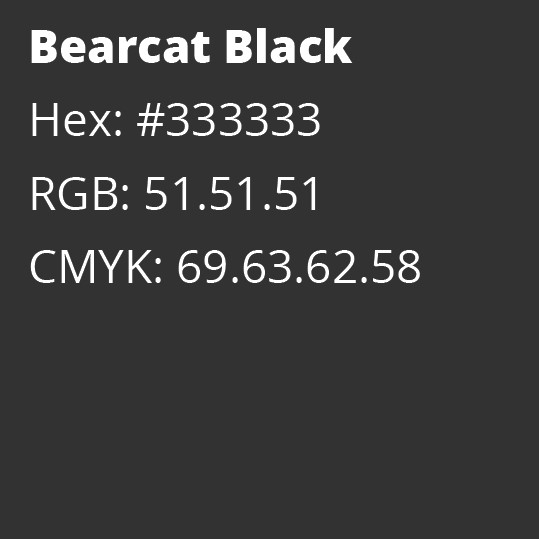 Bearcat Black Color Codes