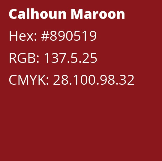 Calhoun Maroon Color Code