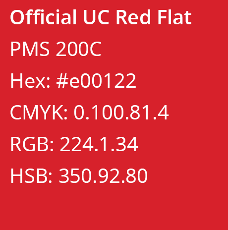 Official UC Red Color Codes