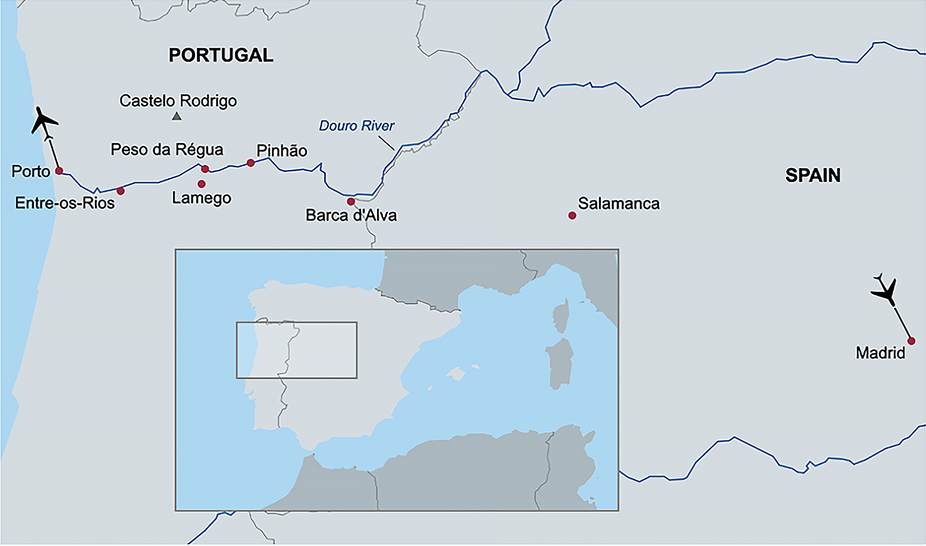 Cruise Spain, Portugal and Morocco Trip Map