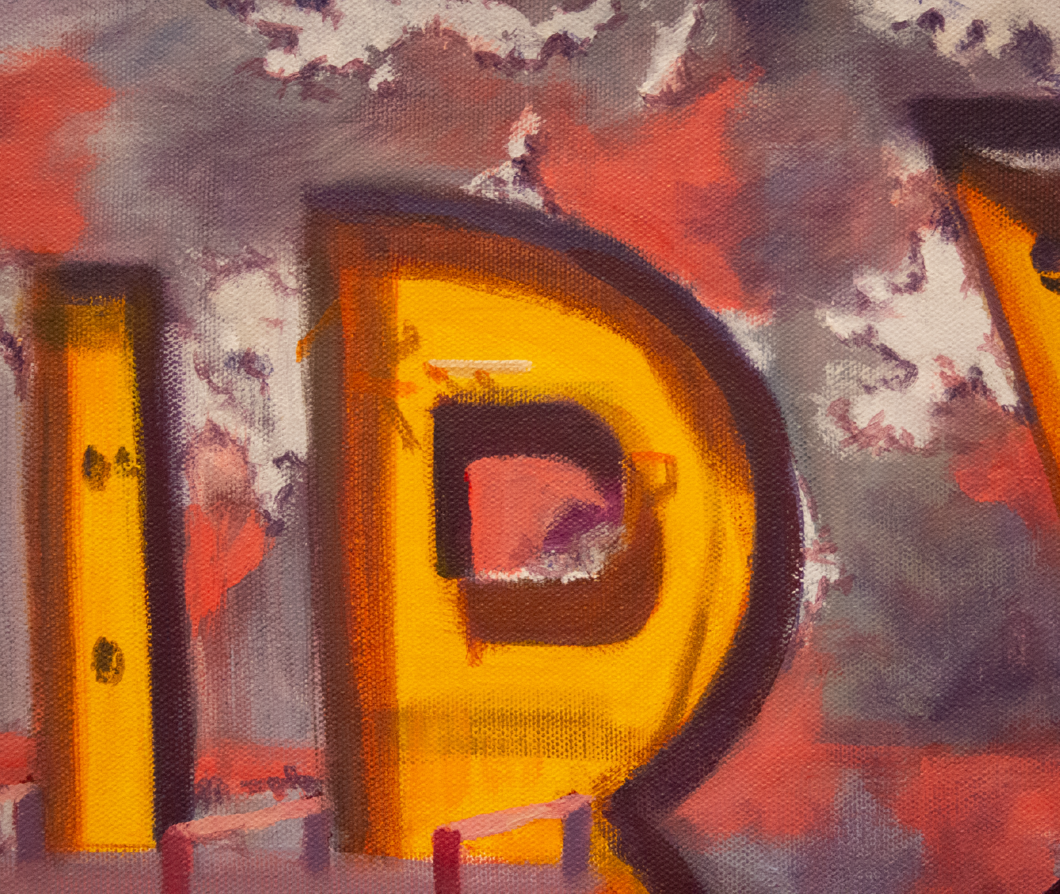 Neon Graveyard, 2017, close up